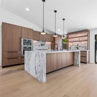 Modern Masterpiece kitchen in wood and stone 1